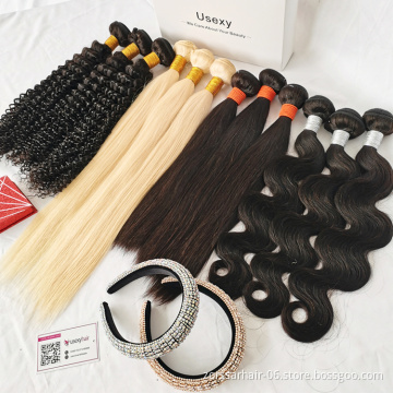 Wholesale Raw Virgin Brazilian Cuticle Aligned Hair, Double Drawn 100 Human Hair Vendor, Virgin Mink Brazilian Hair Bundles
